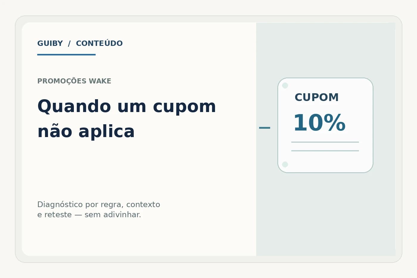Ilustração editorial de um cartão de cupom com desconto e elementos de conferência