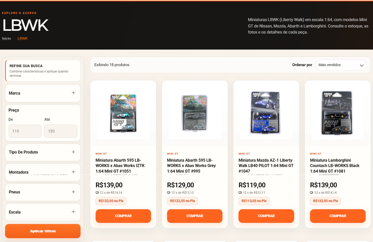 Catálogo do Casal Coleção com imagens, informações, preços e caminhos de compra
